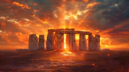 Stonehenge at Sunset
