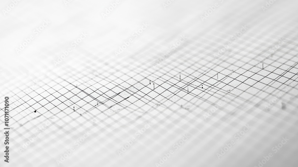 Poster abstract grid pattern on white background.