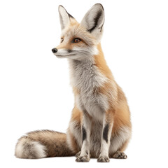 Fototapeta premium Alert Red Fox Sitting in Natural Pose