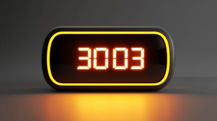 Digital alarm clock with LED display, isolated on a plain background, perfect for modern bedrooms