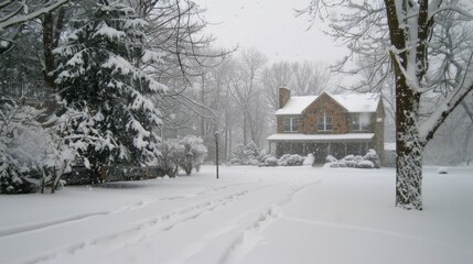 Snowflakes in the winter snow 