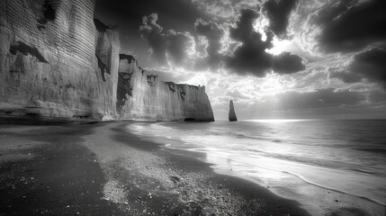Dramatic Cliffs and Seascape