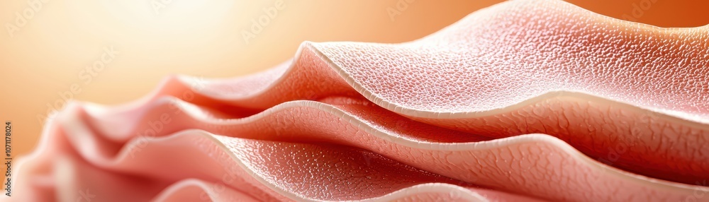 Aufkleber abstract wave texture in soft peach hues, creating a soothing and dynamic visual effect.