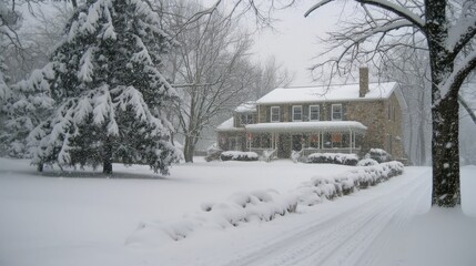 Snowflakes in the winter snow 