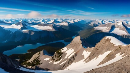 Epic View of Majestic Mountain Range Peaks
