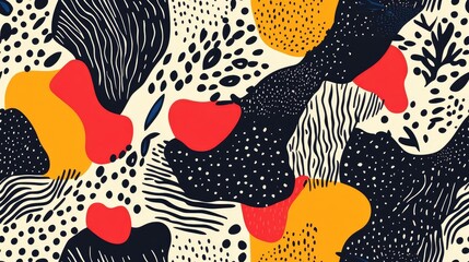 Abstract colorful seamless pattern design for contemporary backgrounds