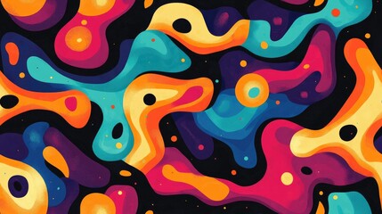 Fototapeta premium Colorful seamless pattern of a beautiful multicolored abstract design ideal for presentations and creative projects