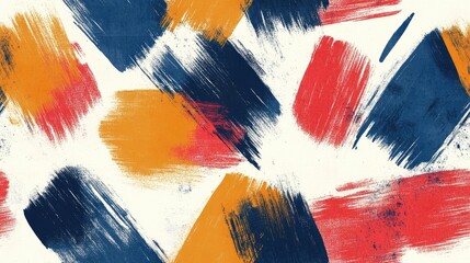 Obraz premium Brushed painted abstract background seamless pattern with artistic brush strokes perfect for textile design and home decor