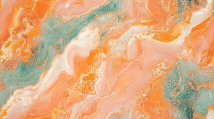Seamless pattern of vibrant acrylic pours creating a luxurious marble surface design ideal for upscale interior decor