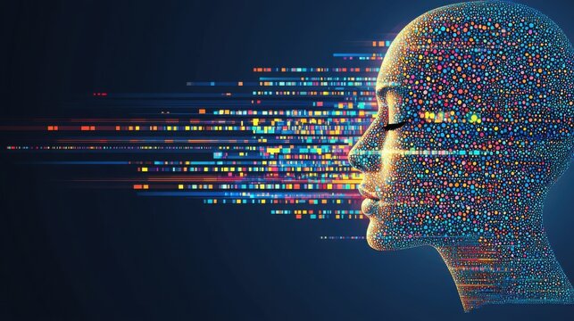 Intricate patterns and vibrant colors blend into a calming gradient background, reflecting the beauty of mental wellness. 