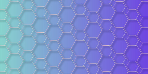 Abstract background with geometric hexagonal pattern. This is a 3D background.  seamless hexagon pattern. Abstract blue geometric hexagon background. Technology digital hi tech with healthcare concept