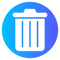 trash gradient icon