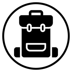 backpack glyph icon