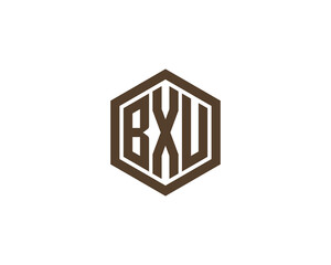 BXU logo design vector template. BXU