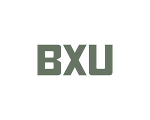 BXU logo design vector template. BXU