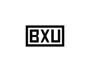 BXU logo design vector template. BXU