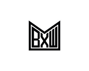 BXW logo design vector template. BXW