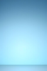 Fototapeta premium Minimalist abstract light blue background for product presentation. Stylish, panoramic composition with sunlight and abstract shadow or water reflection on wall.