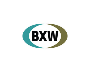 BXW logo design vector template. BXW