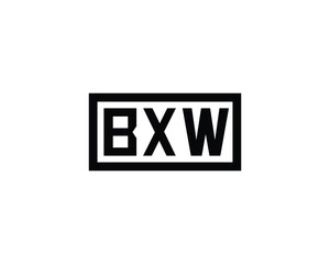 BXW logo design vector template. BXW