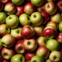 red and green apples