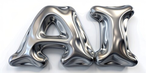 Glossy metallic silver font resembling liquid metal being inflated, metallic, silver, font, liquid, metal, inflated