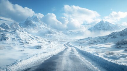 Snowy Mountain Road