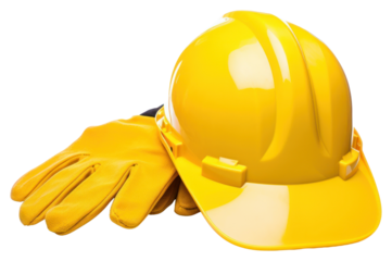 PNG Yellow Hard Hat Gloves hardhat helmet.