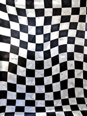 Fototapeta premium Black and white checkered flag