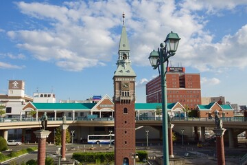 倉敷駅前の風景　岡山観光　インバウンド
