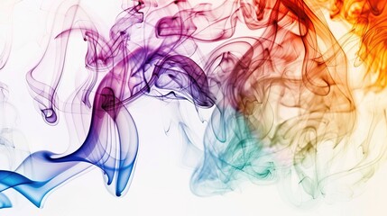 Fototapeta premium Colorful Smoke Watercolor Blurred Background - a vibrant and artistic visual. The colorful smoke blends seamlessly, creating a dreamy and abstract atmosphere.