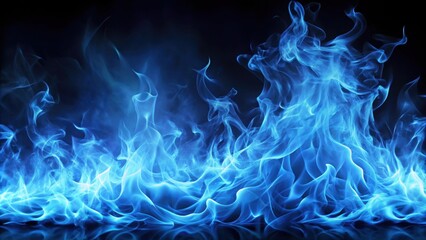 Fiery blue magical flames in a rendering on a background, blue, flames, magical, fire,rendering,background, heat, hot