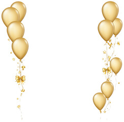 balloons isolated on white