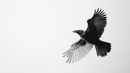 Black Crow in Flight