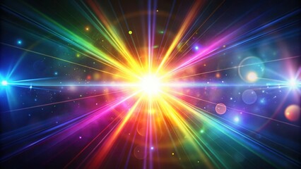 Fototapeta premium Abstract background of colorful lens flare light glow with optical flash spots, lens flare, colorful, abstract, light, glow