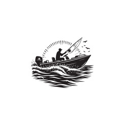 "Silhouette of Classic Boat on Water"
"Vintage Boat Silhouette Illustration"
"Black and White Boat Silhouette Art"
