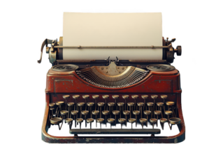 Vintage typewriter with blank paper, evoking nostalgia and creativity