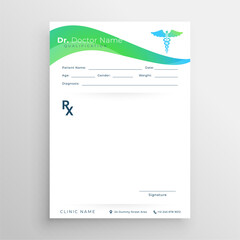 rx doctor prescription notepad template for business marketing