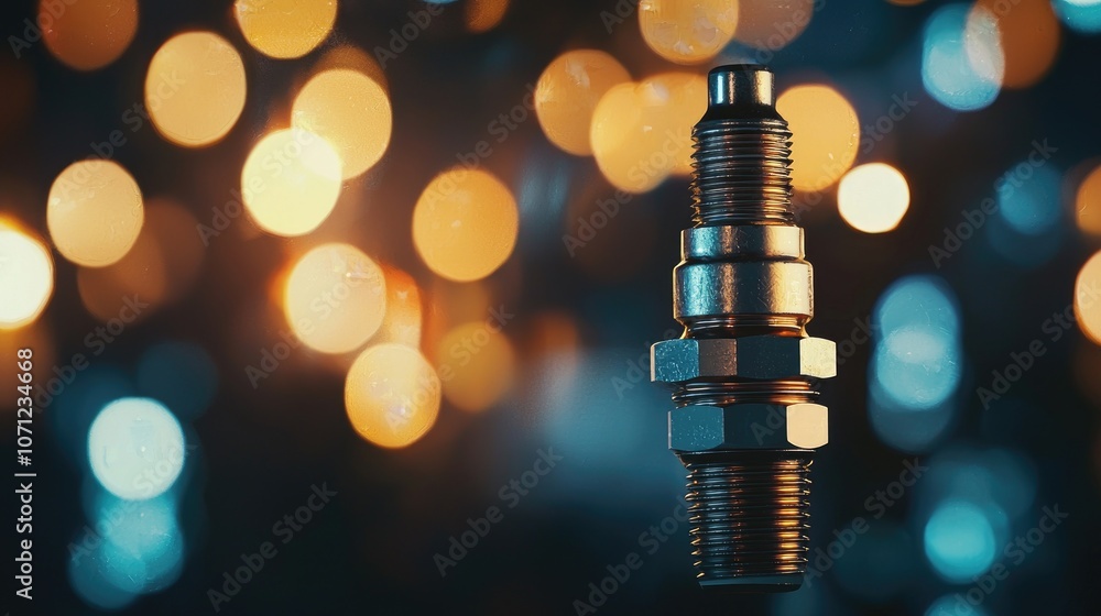 Poster Spark Plug with bokeh background.