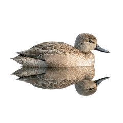 Elegant Duck Resting on Calm Water Surface
