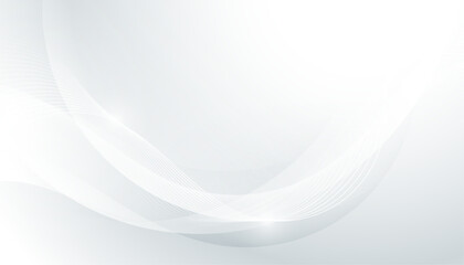 elegant flowing wavy line white backdrop for presentation