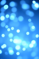 Fototapeta premium Ethereal Blue Bokeh Lights Abstract Background