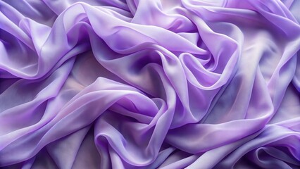 Obraz premium Soft purple chiffon fabric with a delicate texture perfect for flowing dresses and elegant designs, purple, chiffon, fabric