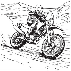 Motorcycle Drawing vector design 