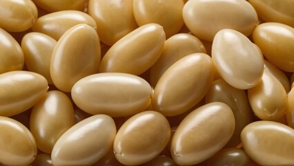 close up of a pile of beans