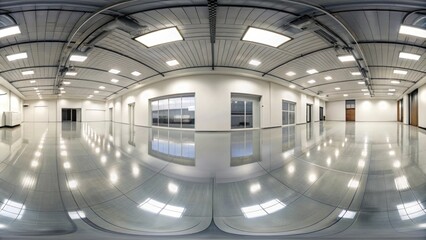 Obraz premium VR 360 studio panorama with reflections , virtual reality, 360 degree, studio, panorama, reflections, animation