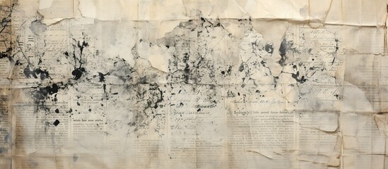 Obraz premium Abstract Art with Ink Splatters on Old Paper