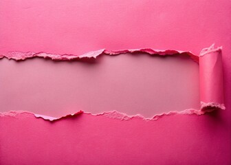 Torn Paper Effect on Soft Pink Background for Creative Design Use, Ideal for Invitations, Posters, Social Media Graphics, and More, Featuring Ample Text Space on the Left Side