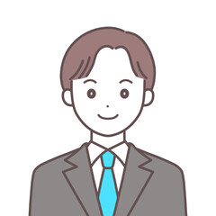 正面を向いたスーツの男性