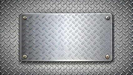 Anti slip gray metal plate with diamond pattern, metal, plate, gray, anti slip, diamond, pattern, texture, industrial, safety
